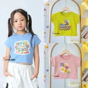 Little Porin - Vera Crop Top - Kaos Crop Top Anak Perempuan
