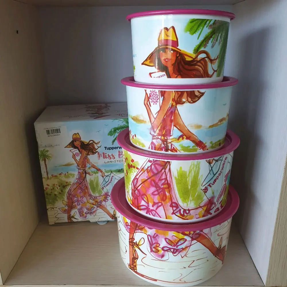 Tupperware Miss Belle canister (4) penyimpanan tempat kue