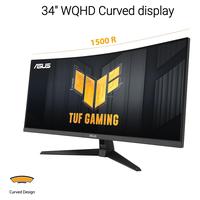 Gambar MONITOR ASUS TUF GAMING VG34VQ3B Curved Gaming Monitor - 34 inch, WQHD (3440 x 1440), VA, 180Hz, 1ms dari Techno Computer Bali Kota Denpasar 5 Tokopedia