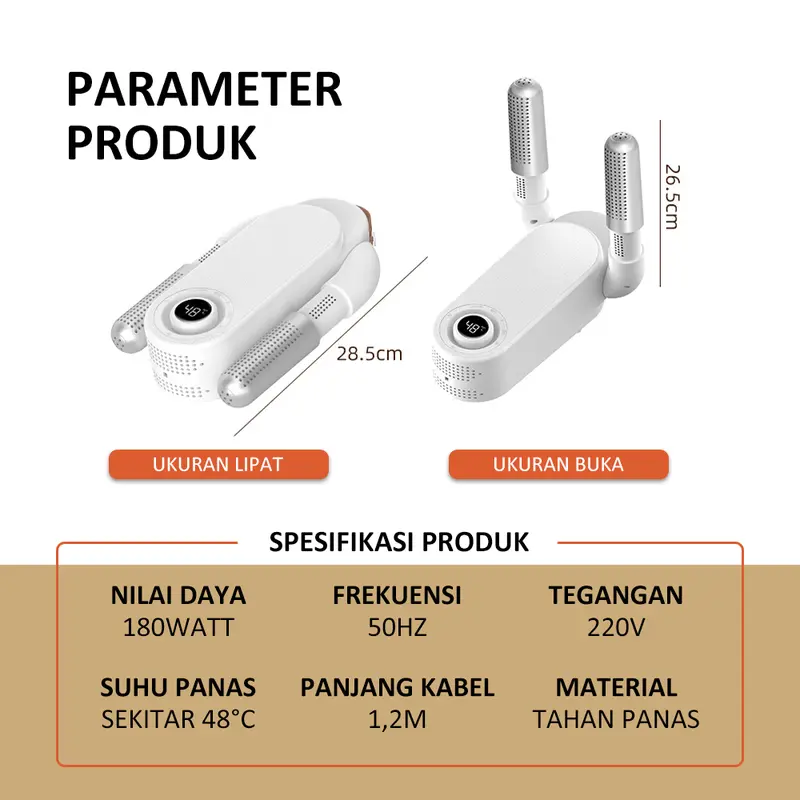 POPIC Pengering Sepatu Elektrik Shoe Dryer 200W 220V Penghilang Bau Sepatu Pria Wanita Alat Pengering sepatu elektrik Enghilang bau instan 4
