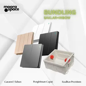 (PAKET BUNDLING) Moora - Saklar Inclaude Inbow 4 Warna Aesthetic Desain Elegan Mewah Minimalis New