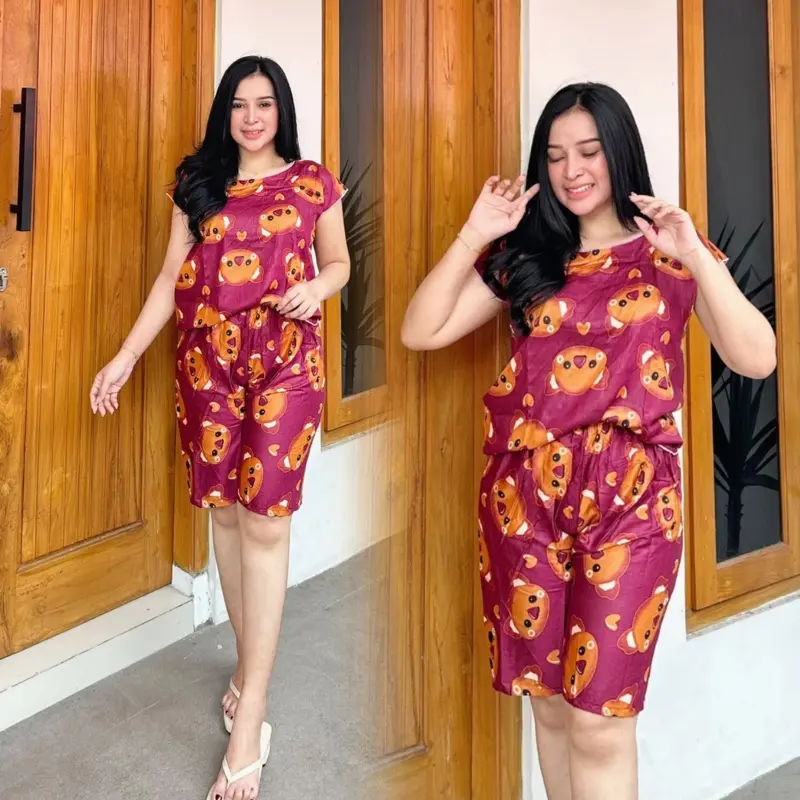 5 PCS BABYDOL PENDEK KRILL Piyama Wanita Motif Baju Pendek Rayon RANDOM