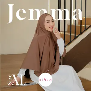 Kiaka - Jemma XL Khimar Melayu Soft Ped Antem Bergo Instan Jersey Syar'i