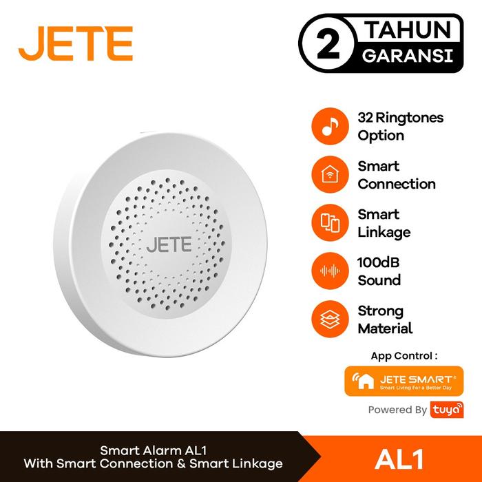 Gambar Alarm Smarthome JETE AL1 Siren Loud Android IOS Support with 32 Ringtone 100db Sound - Garansi 2 Tahun dari JETE Authorized Shop Kota Administrasi Jakarta Pusat Tokopedia