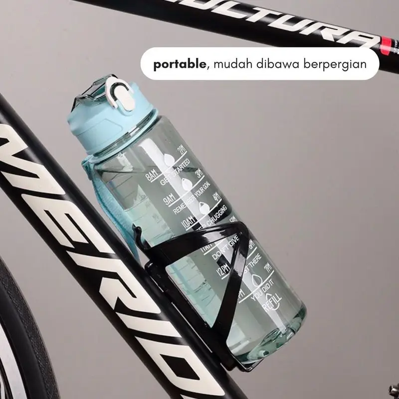 Botol Viral Bening Transparan Kapasitas 900ml Botol Minum Bening Viral  Biru Hitam Bottles Sedotan Kitchenware Water Hijau PinkTali FREE STIKER 2D Botol Minum Murah Kualitas 1