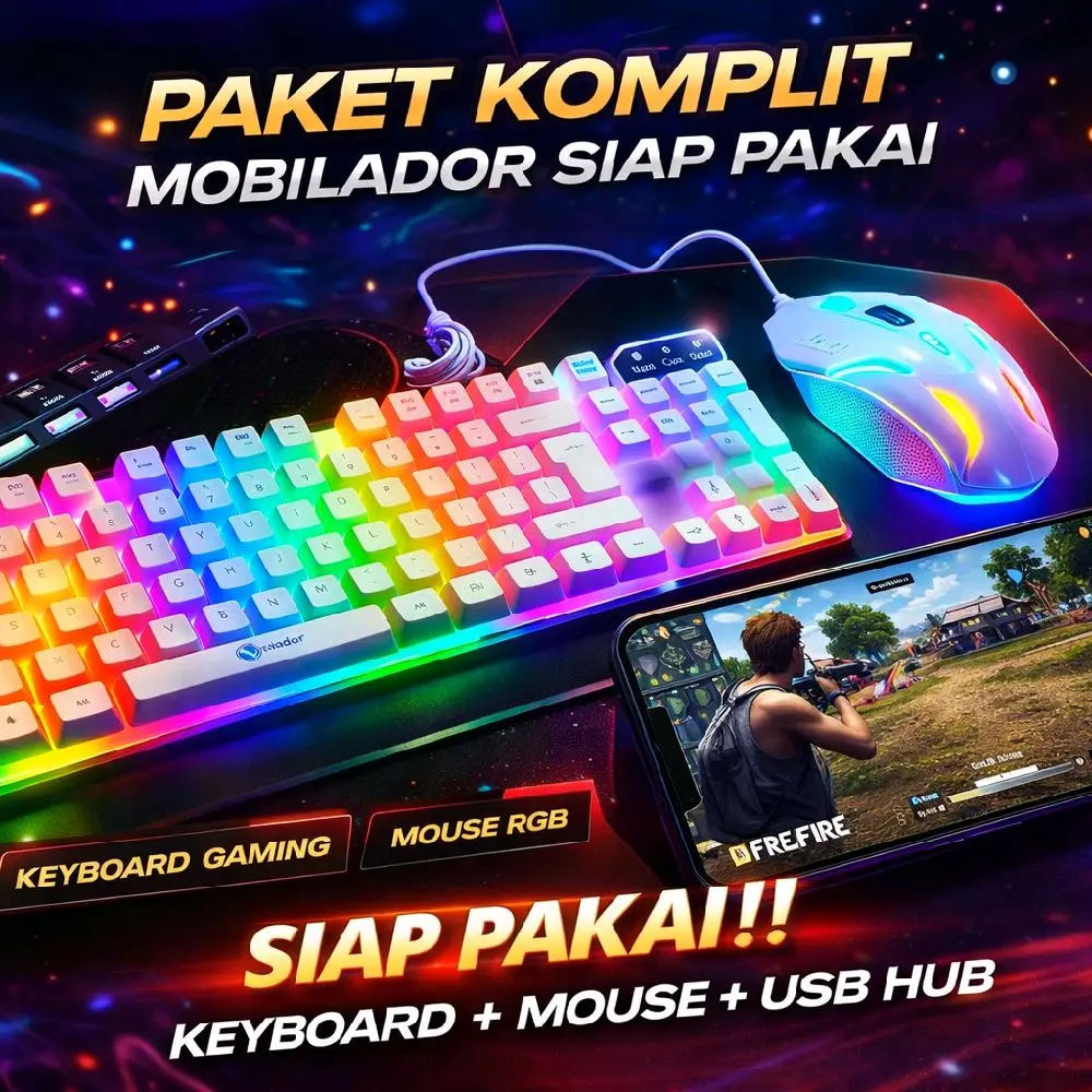 paket komplit keyboard gaming/mous gaming dan mouspad,usb hub OTG type usb dan type c usb hub 2.0