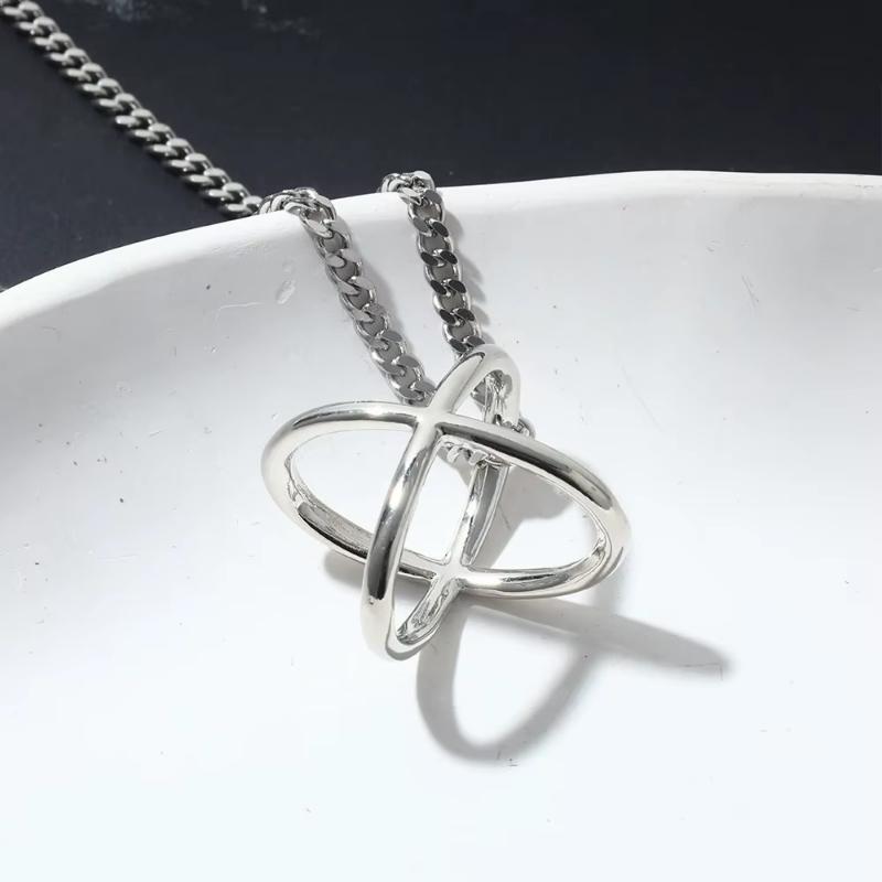 【hot】 New Style 3D Modeling Alloy Pendant Necklace Anime Game Peripheral Character Liu Xiao Cosplay Clavicle Chain Accessories Prop