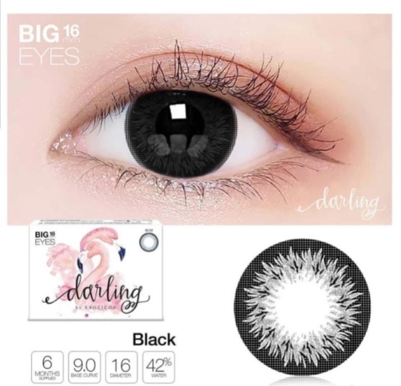 Softlens Darling 16mm - Mata - Ada 4 Warna (Hitam, Biru, Abu-Abu, Coklat) - Eye, Soflen 5