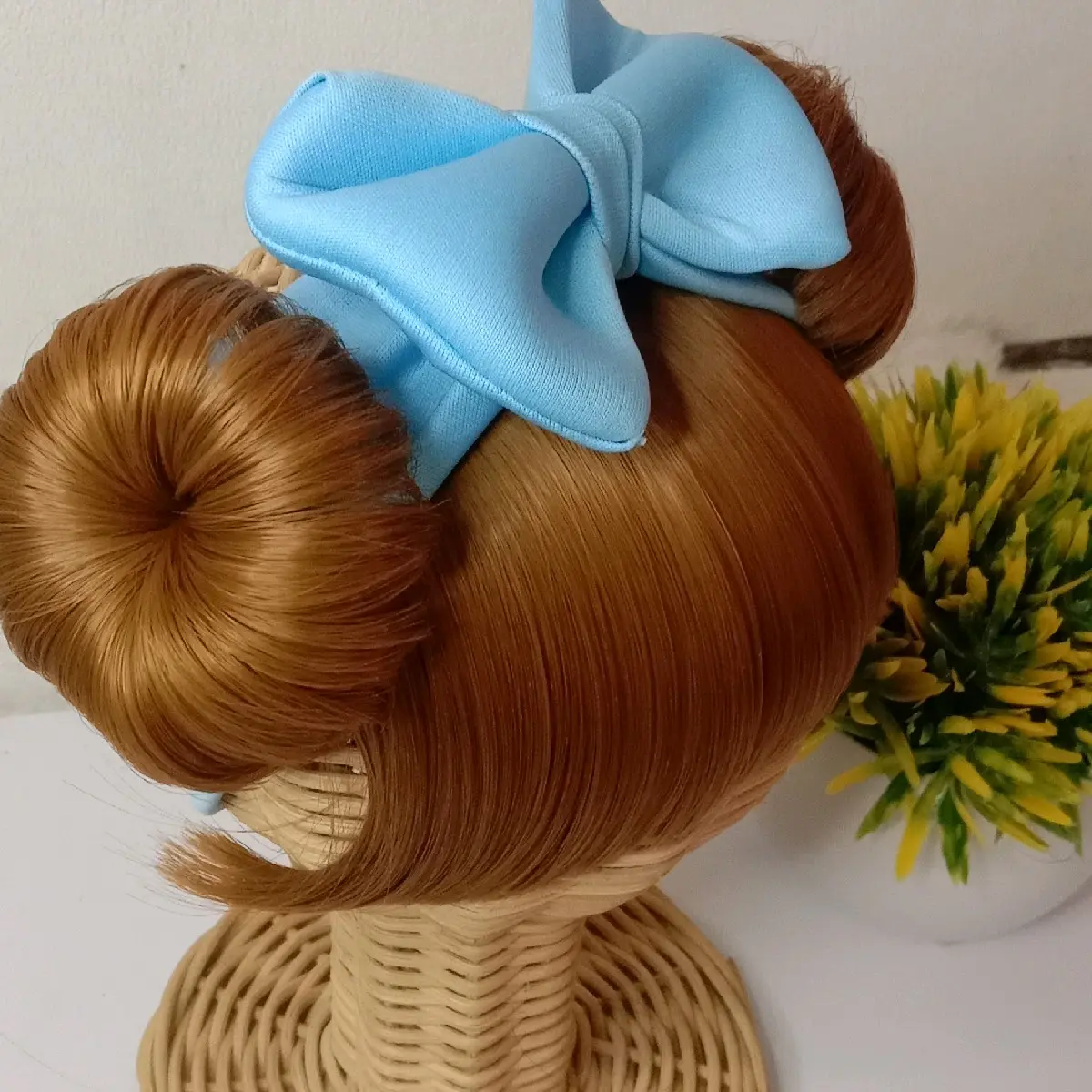 Bandana Kain Poni Pita Biru / bando rambut palsu untuk Anak Perempuan new born - 2 tahun