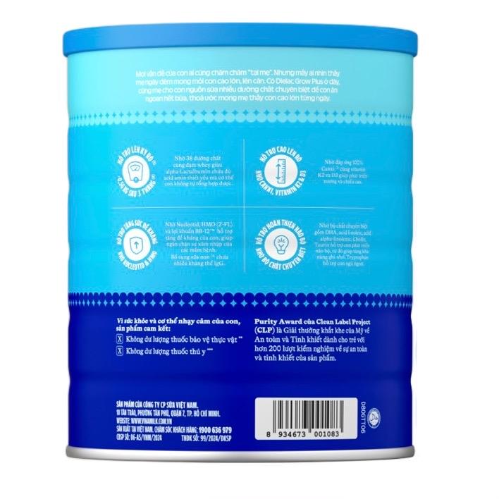 Sữa bột Vinamilk Dielac Grow Plus lon 850g dinh dưỡng cho trẻ em 1