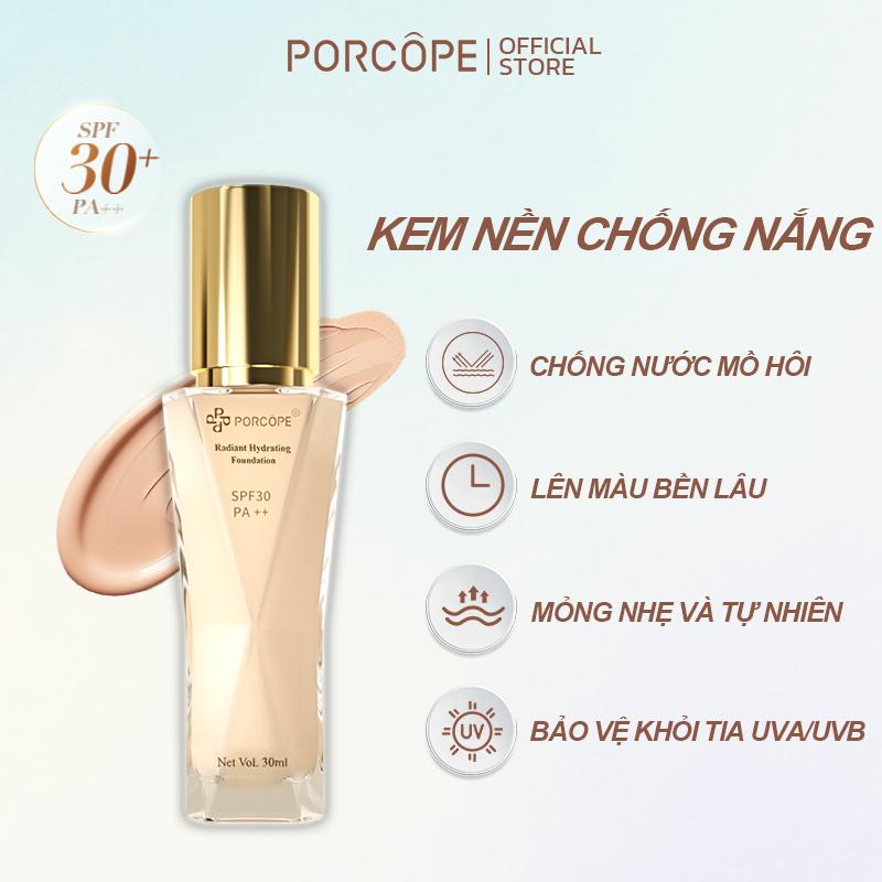  Kem Nền Dạng Lỏng Chống Nắng Lâu Trôi Dưỡng Ẩm Nhẹ Tự Nhiên Trong Suốt Tươi Mới Không Dính PORCOPE 