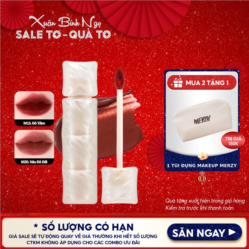   NEW  Son Phao Kem Lì Mềm Mịn Như Bơ Lâu Trôi Merzy Puffer Mellow Tint 3.7g 