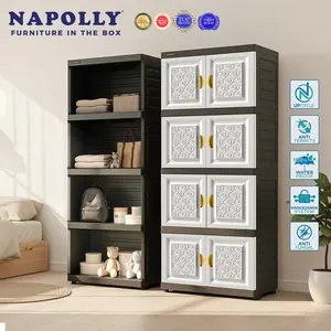 NAPOLLY LEMARI PAKAIAN PLASTIK SUSUN 4 BATIQ MCAB 48