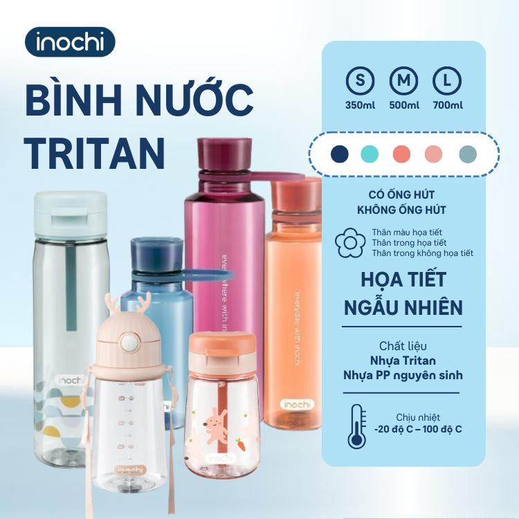Bình nước cầm tay Inochi - phù hợp với người lớn trẻ em - mang đi học đi làm đi chơi tập thể thao