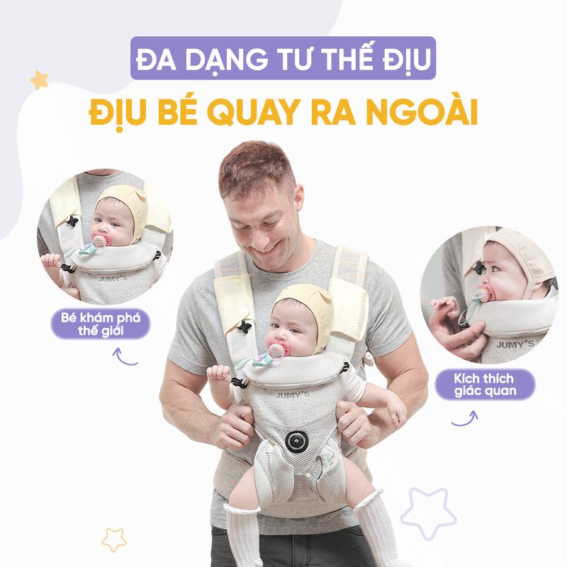 Địu Trợ Lực U8 Ultra Mesh Jumysie Cao Cấp – Vải Flyknit 5D Siêu Thoáng, Khóa Fitgo Thông Minh | BigBuy360 - bigbuy360.vn