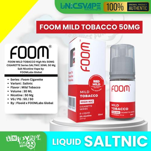 foom tobacco Liquid Foom Mild Tobacco Saltnic Vol 30ml High Nic 50mg Salt Nicotine Salts  Cigarette Series Red Tobaco E-liquid Authentic By Fooms