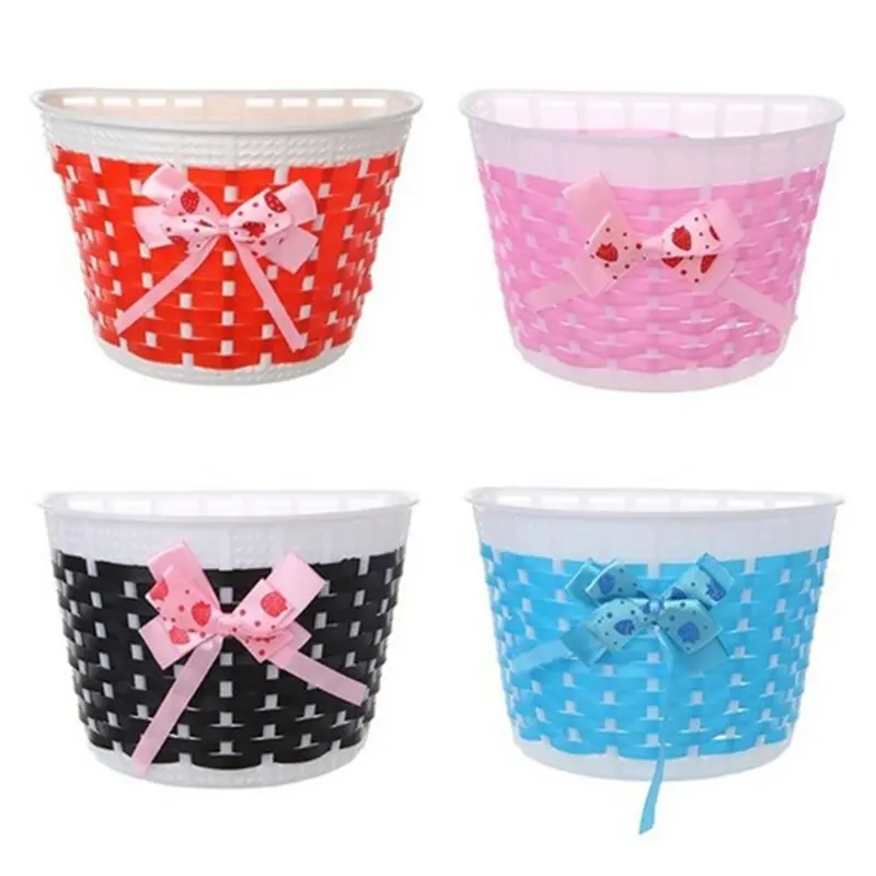 Giỏ Xe Đạp Trẻ Em, Dệt Tay, Nhiều Màu, Thích Hợp Cho Xe Tay Ga, Tay Lái Và Yên Xe, Có Sẵn Phía Sau, Hàng Mới Về 1