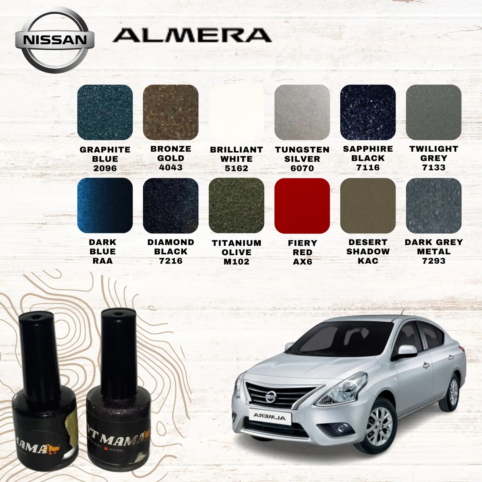 [NISSAN Touch Up Paint Brush Car Berus Repair Calar Kereta