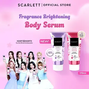 【PROMO】SCARLETT 10% NIACINAMIDE Fragrance Brightening Body Serum 170ml - Velvet Rouge & Purple Kiss Kulit Cerah Lembab Sehat dan Wangi Mewah Seharian Solusi untuk Kulit Belang