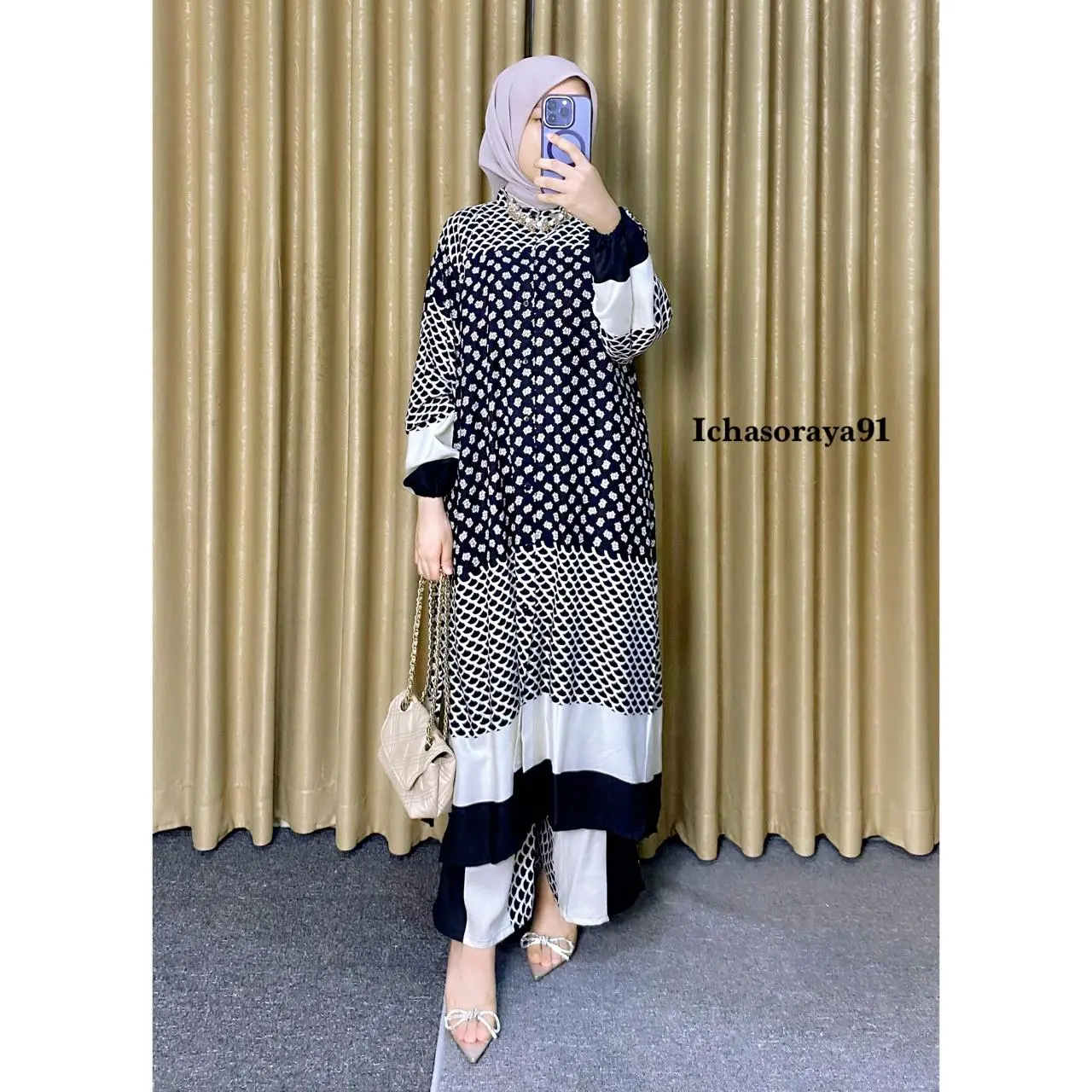 SORAYA SETELAN TUNIK BAHAN RAYON LD 12OCM