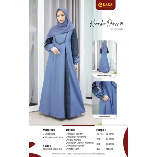 BAJU GAMIS DEWASA RANDOM 1 KEKE DRESS  TERBARU KAMISHA 08 09 04 05 06   PAKAIAN