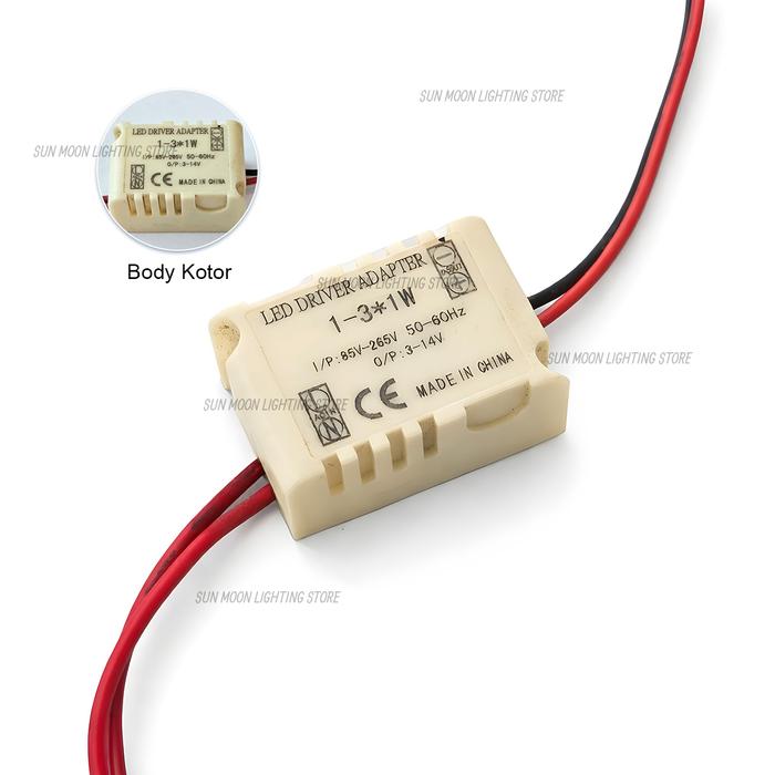 Promo Trafo driver led 1-3 x 1w output 3-14v power supply adaptor ...