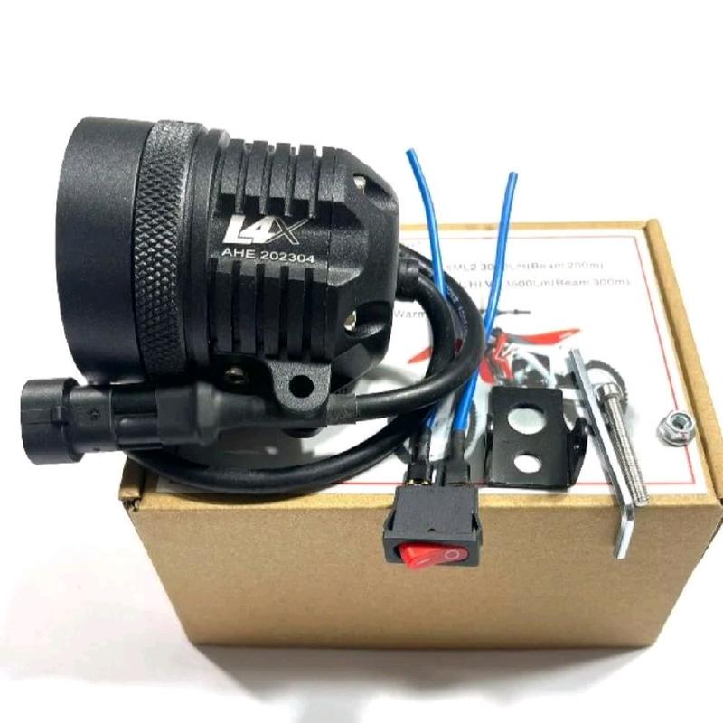 Đèn Trợ Sáng L4X Cree Loại 1 Chống Nước Tuyệt Đối Full Phụ Kiện + Len Chụp Vàng Led Phụ Tùng Phụ Kiện