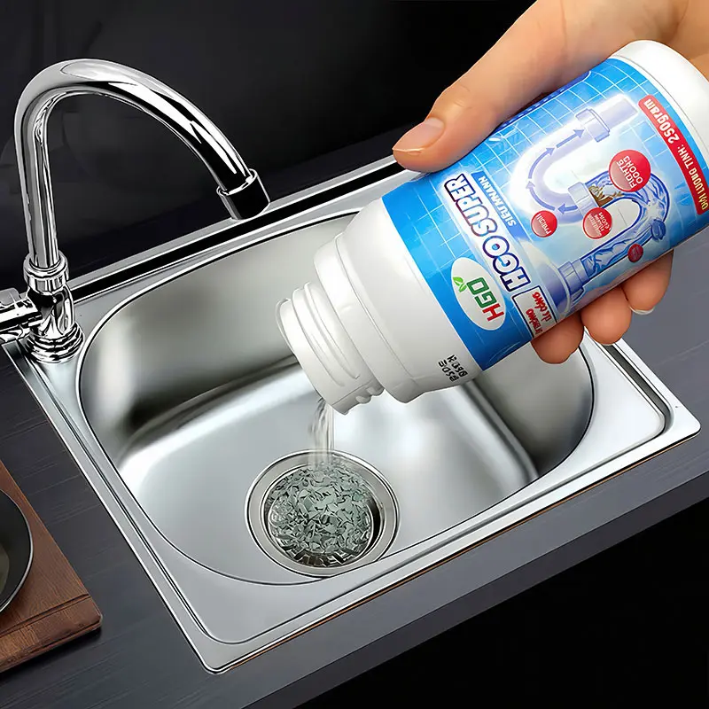 Bột Thông Cống Cực Mạnh HGO SUPER, Thông Tắc Bồn Cầu, Bồn Rửa Bát, Cống Thoát Nước 250G