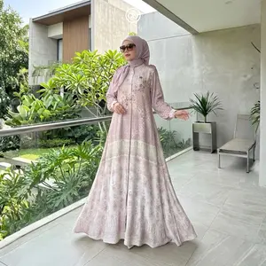 Bydianafz Almira Dress | Gamis Wanita Dewasa Busui Friendly Rayon Twill Kerah Shanghai | Fashion Muslim