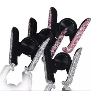 Phone holder ace mobil bling bling hp holder mobil Dudukan Ponsel Universal Hias Kristal Bling Adjustable Untuk Ventilasi Ac Mobil