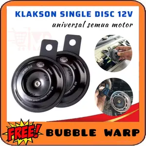 KLAKSON Motor suara mobil klakson HELLA DISC SINGLE Motorcyce 12V Universal Motor Mobil Bebek Matic RX RXK RX K RX king lama / Scoopy Nmax Supra Beat Mio Pcx Jupiter Vixion Dll / Klakson Waterproof Anti Air Hitam Original Suara Seperti Denso Dan Hella