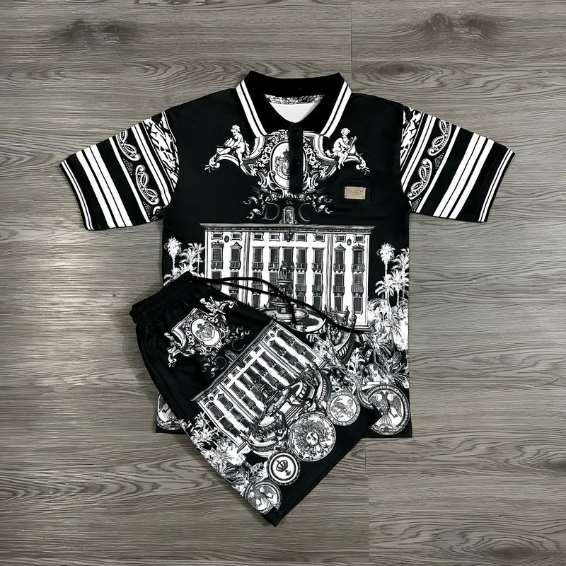 Bộ Quần Áo Đê Gơ Bản Siêu Cấp Hoạ Tiết Nhà Trắng, LoGo Kim Loại - Nam Menswear 0