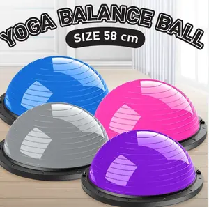 BB46 - BB58 BOSU GYM BALL FREE POMPA  ALAT OLAHRAGA BOLA FITNESS PILATES BALANCE PAD BALL RESISTANCE BOSU BALL ALAT GYM