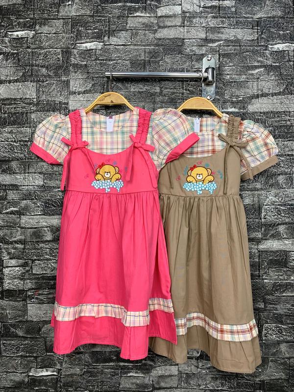 Nikita - 1905 Dress Anak 3 - 10 Tahun Dress Motif Kotak Tali Serut Pundak 0