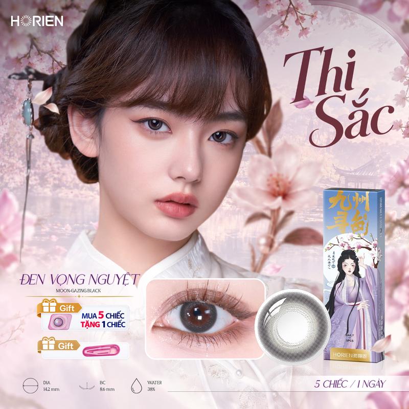 5 Pcs Horien Colored Contact Lenses 0 to -7.00 Diopter, POETIC HUES (NINE) Collection