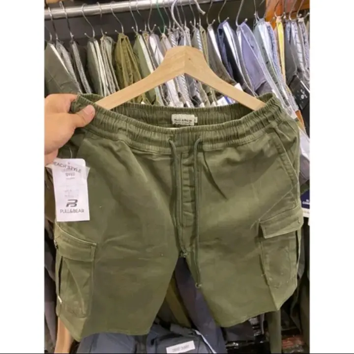 Celana Pendek Broadshort Cargo Pria Dewasa Kain Twill Stret Santai Nyaman 2