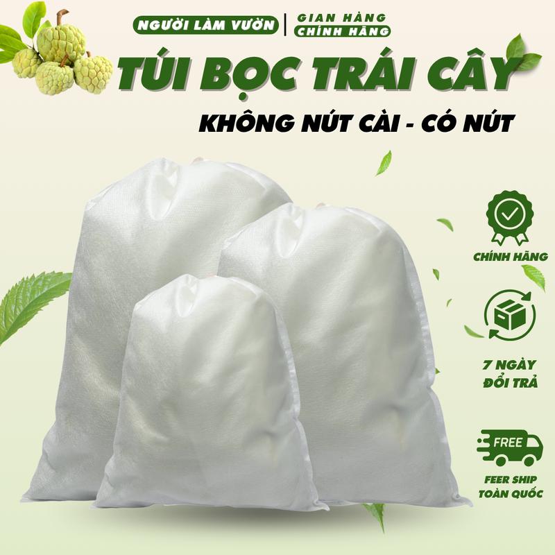 100 Túi Bọc Trái Cây Chất Liệu Vải Không Dệt Có Dây Rút Buộc Ổi Bưởi Xoài Na Nhiều Kích Thước Dùng 3-5 Mùa Bảo Vệ Trái Cây Khỏi Sâu Bệnh Tia Cực Tím