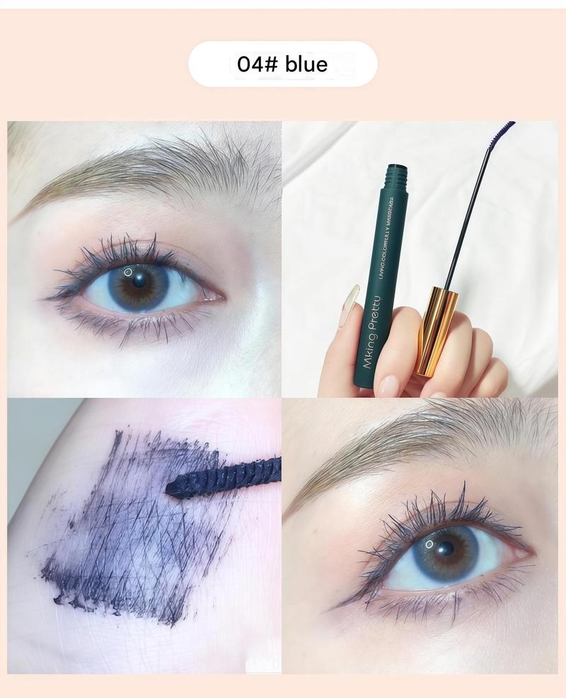 Product Introduction of Curl, slim, long and fixed makeup, small tube mascara, waterproof big eye makeup mascara, four colors available, 3D eye makeup effect 12