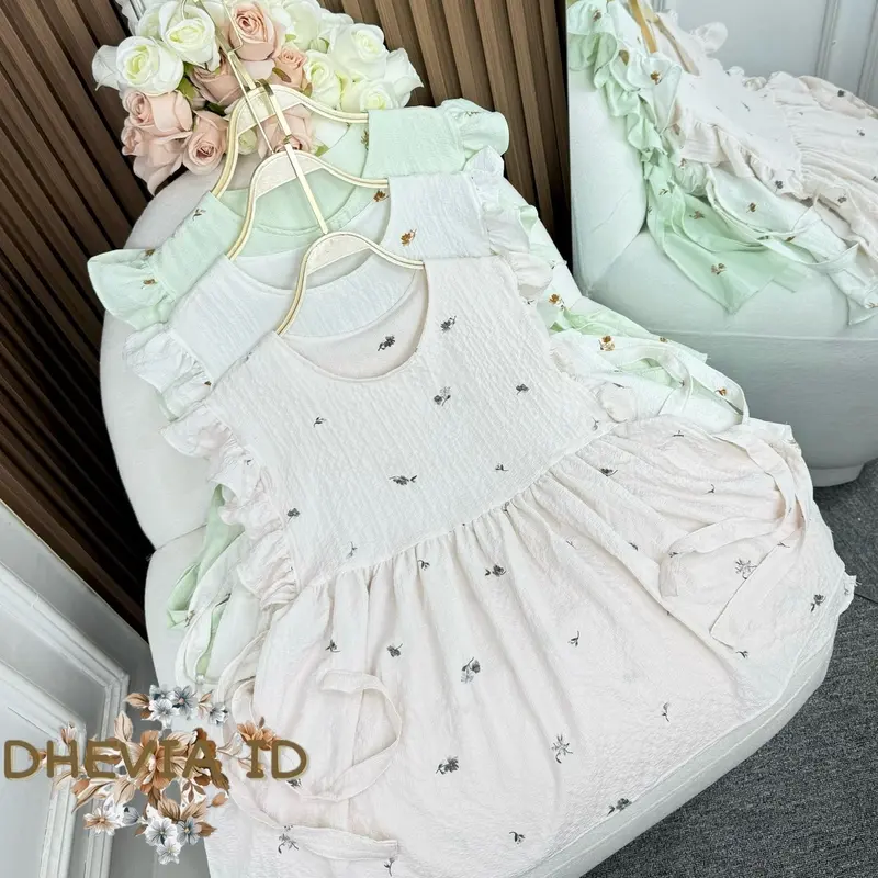 GEMA VEST RUFFLE VINTAGE KOREAN LOOK Bunga Wanita 2