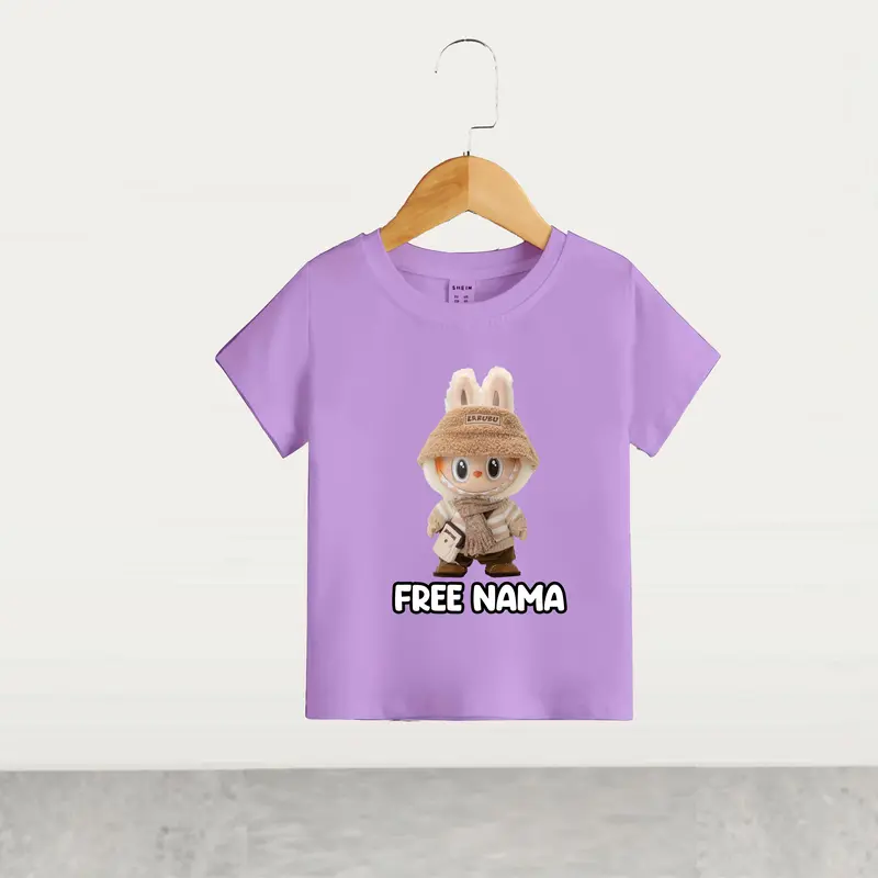 (GRATIS NAMA) KAOS ANAK L4bubu LENGAN PENDEK USIA 1-10th CATTON COMBED 3