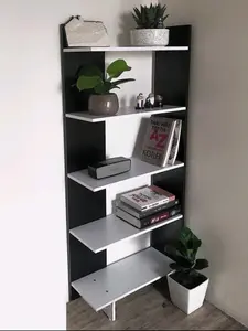 Rak Buku 5 Susun Serbaguna Lapis HPL Ukuran 122x40x17cm