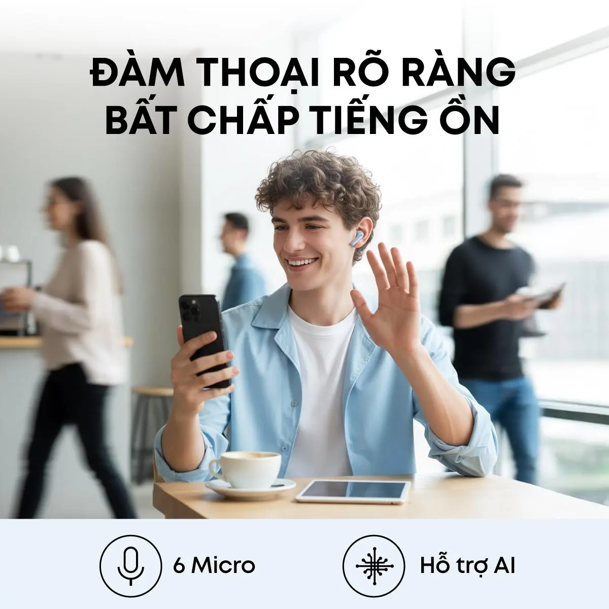 [soundcore x CFV LTT] Tai nghe bluetooth không dây chống ồn Soundcore R60i NC chống ồn ANC | 6 Mic đàm thoại AI| Dịch thuật| 50 giờ phát nhạc- Tai nghe không dây- Tai nghe bluetooth pin trâu- Bảo hành 18 tháng- Hàng chính hãng | BigBuy360 - bigbuy360.vn
