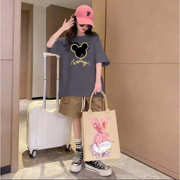 BAJU DISTRO ANAK PEREMPUAN CEWEK LENGAN PENDEK SIZE BESAR USIA 7-13 TAHUN/BAJU ANAK TANGGUNG/BAJU ANAK OVERSIZE ANAK-ANAK Fashion 1