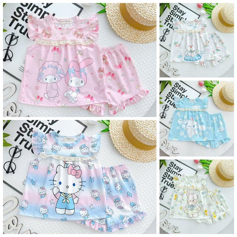 108DX [Minkoj]- Bộ ngắn tay bé gái nhún bèo cánh tiên bèo quần mẹ và bé từ 7-65kg chất thun lạnh 3D co dãn mềm mịn thoáng mát cho bé mặc đi học hay đi chơi đều xinh bé tròn hay cao mom trừ hao 1 size nhen đang được miễn ship đến tận nhà ạ!