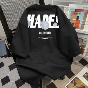 Kaos Katun Dengan Gaya Retro, Desain Cetak Huruf Yang Menyenangkan, Kaos Lengan Pendek, Atasan Leher Kru, Unisex Wanita Distro