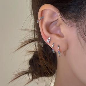 EAR PARTNER-女性用ピアス、耳穴、リングピアス、寝る時も外さなくていい、イヤボーンリング、ハイクラスなイヤバックル、スタッドピアス、イヤリング（eh-2228）
