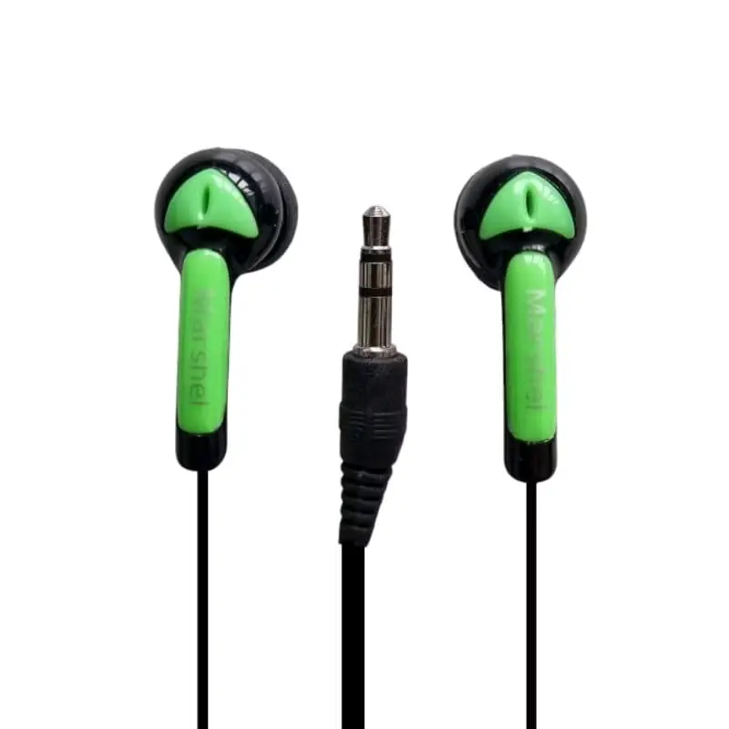 Headset Handsfree Stereo Bass Warna Hijau Jack Audio 3,5mm Suara Bagus Earphone Headphone