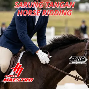 SARUNG TANGAN BERKUDA HORSE RIDING EQUESTRIAN GLOVE / sarungtangan berkuda Kulit Elegan Hitam