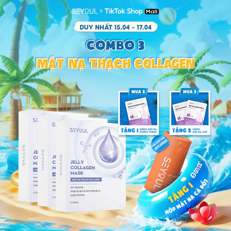 [SEYOUL] - Combo 3 hộp mặt nạ thạch Collagen (Tặng 2 miếng mặt nạ giấy) - Jelly Collagen Mask SEYOUL