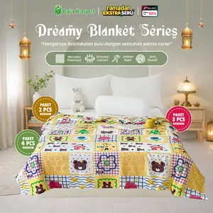 RAJA Selimut Bulu Microtex 475 Gram Motif Lucu 1 PC 2 PCS 3 PCS & 4 PCS Lembut Nyaman Adem Estetik & Ngga Bikin Gerah [12]